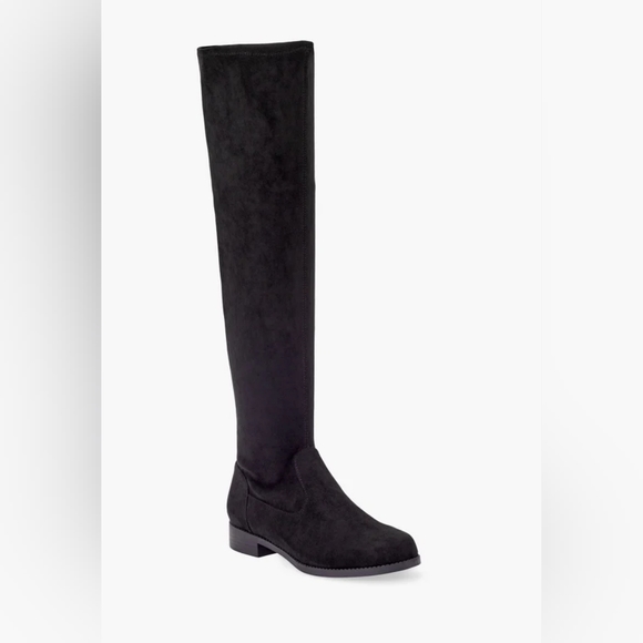 JUSTFAB Reena Over-The-Knee Flat Boot - Black - Picture 2 of 4